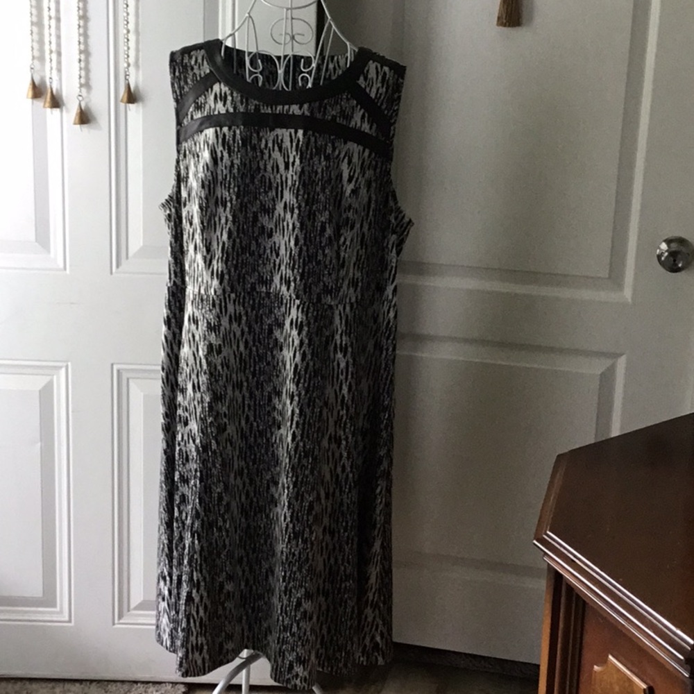 Lane Bryant Black and White Sheath Dress